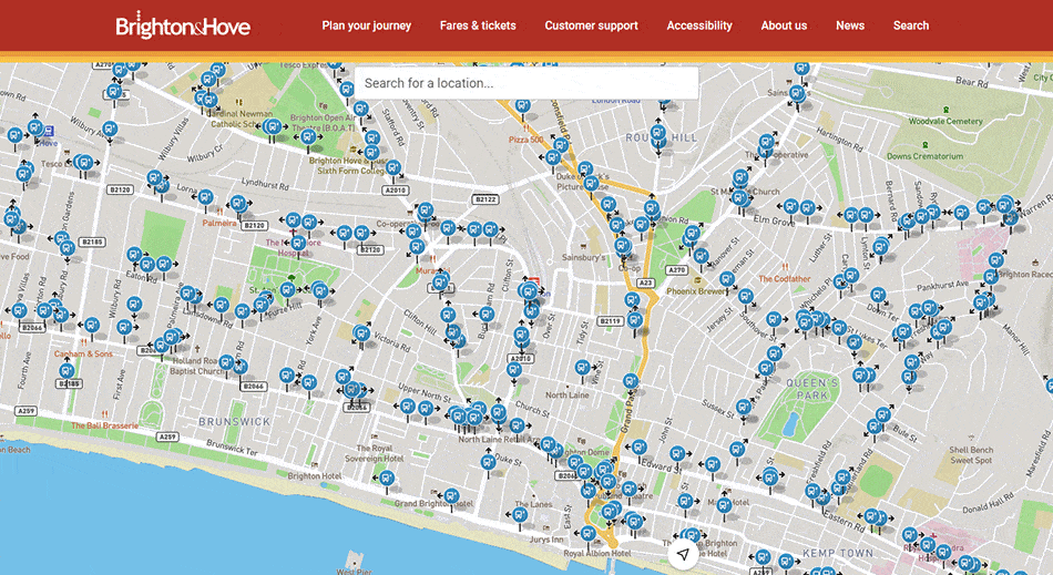 Brighton & Hove Bus Routes All on 1 Easy Page
